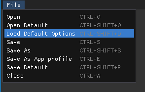 Load the default options on first run